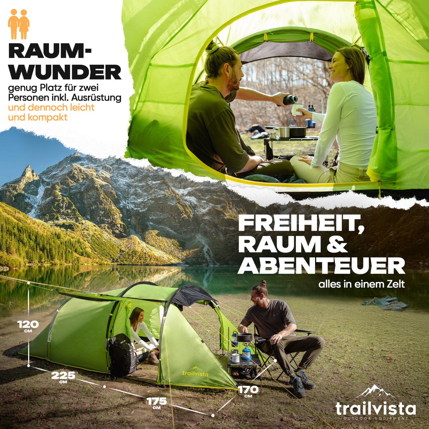 Cevedale 2 – Dein kompaktes Zelt für echte Outdoor-Erlebnisse