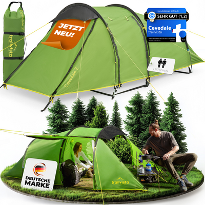 zelt deutscher hersteller Cevedale 2 – Dein kompaktes Zelt für echte Outdoor-Erlebnisse – trailvista